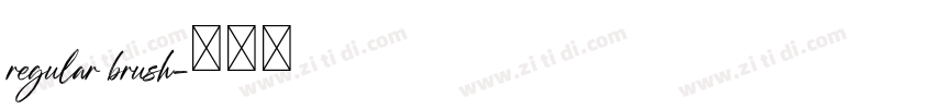 regular brush字体转换